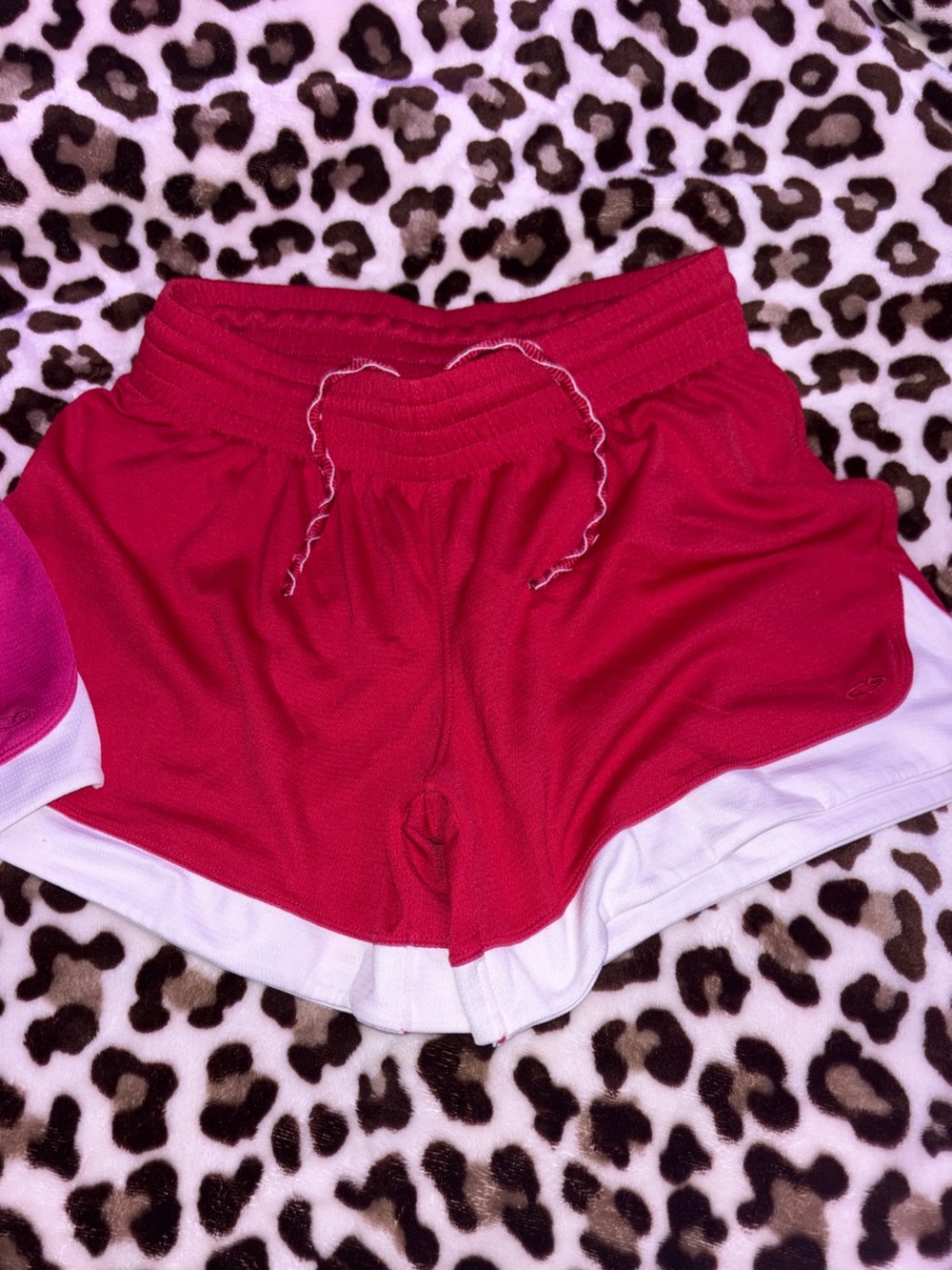S Champion 2 pack Shorts Women’s Red and Pink Athletic Shorts Bundle of 2